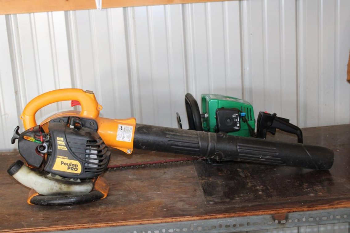 LEAF BLOWER AND HEDGE TRIMMERS