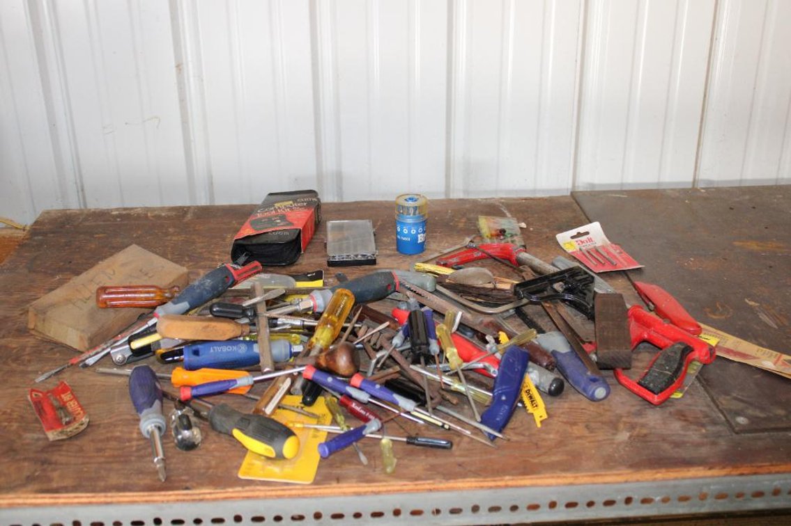 SCREW DRIVERS, SAWS, ETC