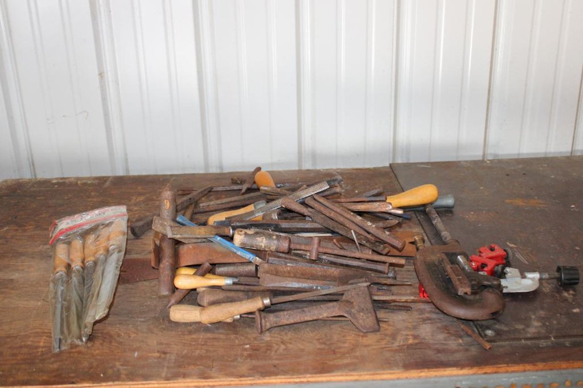 CHISELS, PUNCHES, FILES, PIPE CUTTERS, CROW BARS