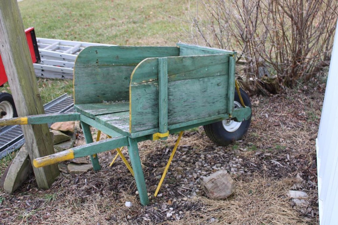 VINTAGE WHEEL BARROW AND PLOW 