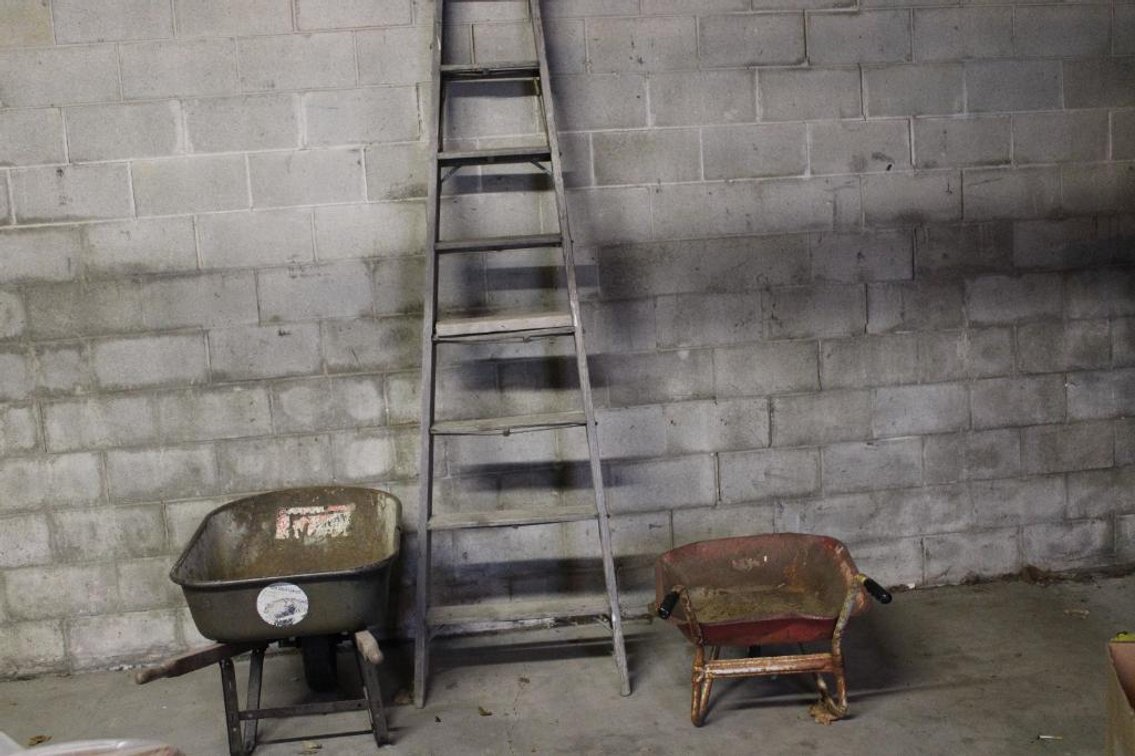 WHEEL BARROWS AND LADDER