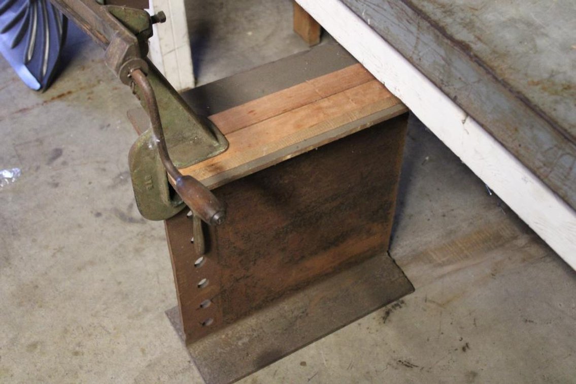 FURREL SLIP ROLL MACHINE ON I-BEAM CHUNK