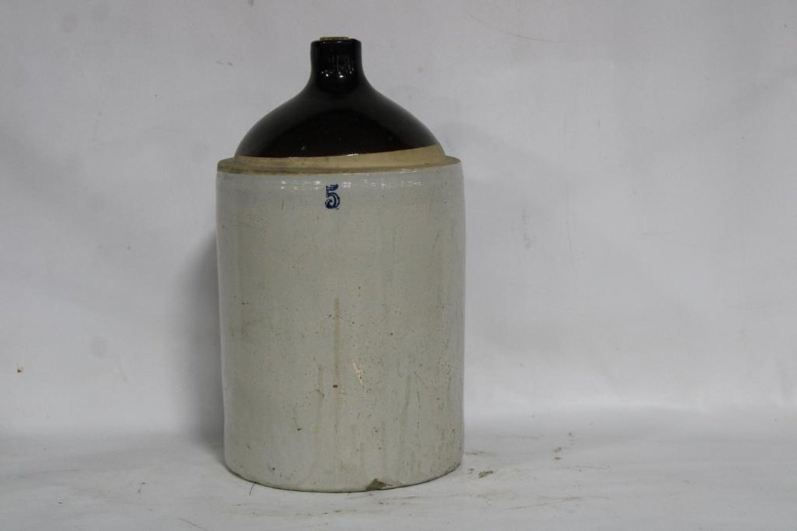 5 GAL 2 TONE CROCK JUG