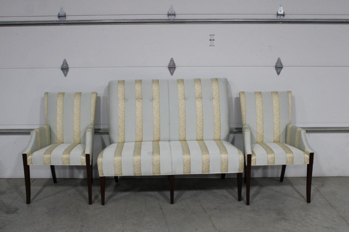 LOVE SEAT AND MATCHING CHAIRS