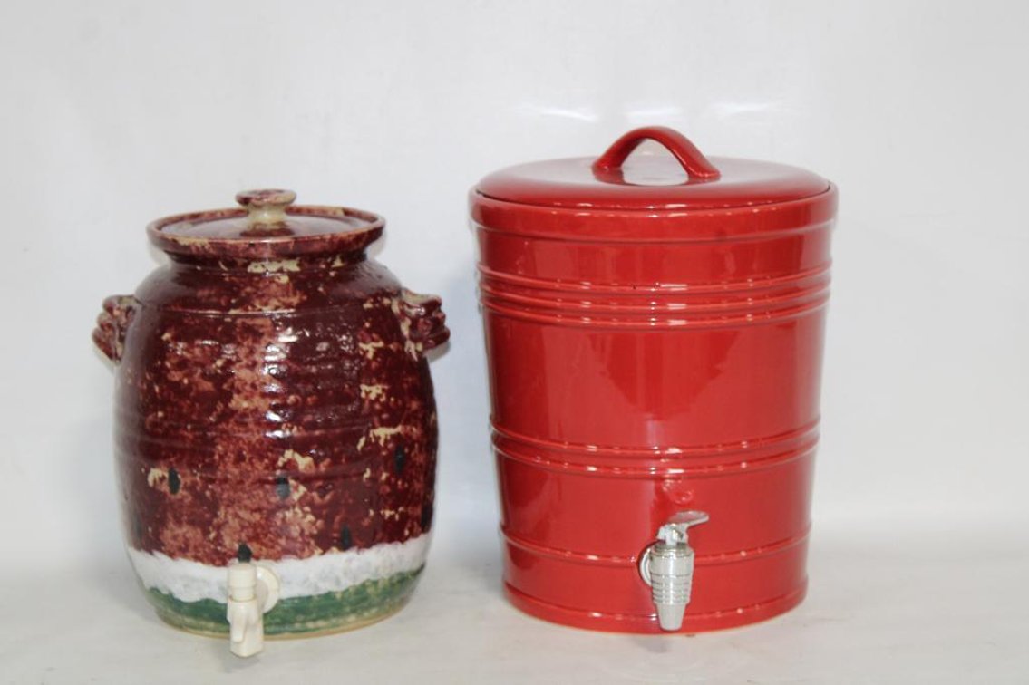 POTTERY BEVERAGE DISPENSERS
