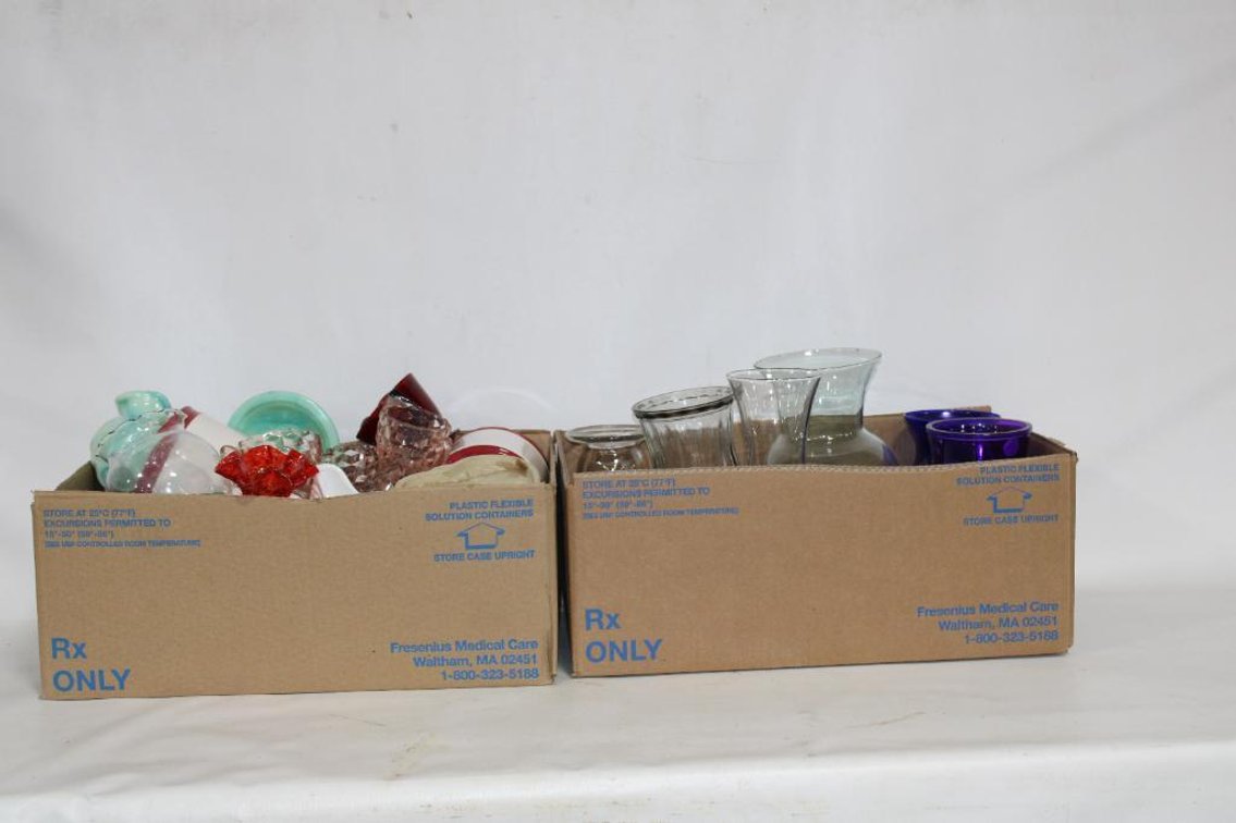 VASES AND OTHER GLASSWARE