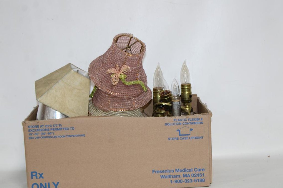 ELECTRIC CANDLE STICKS AND LAMP SHADES