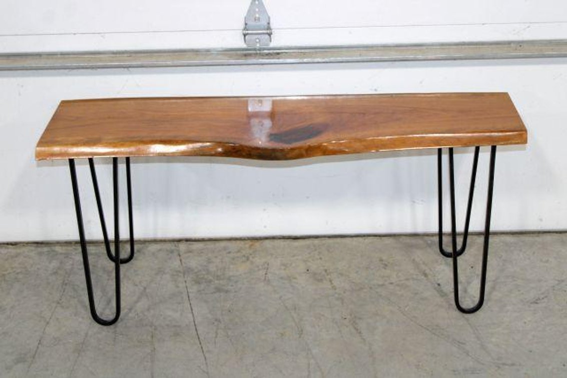LIVE EDGE CHERRY BENCH