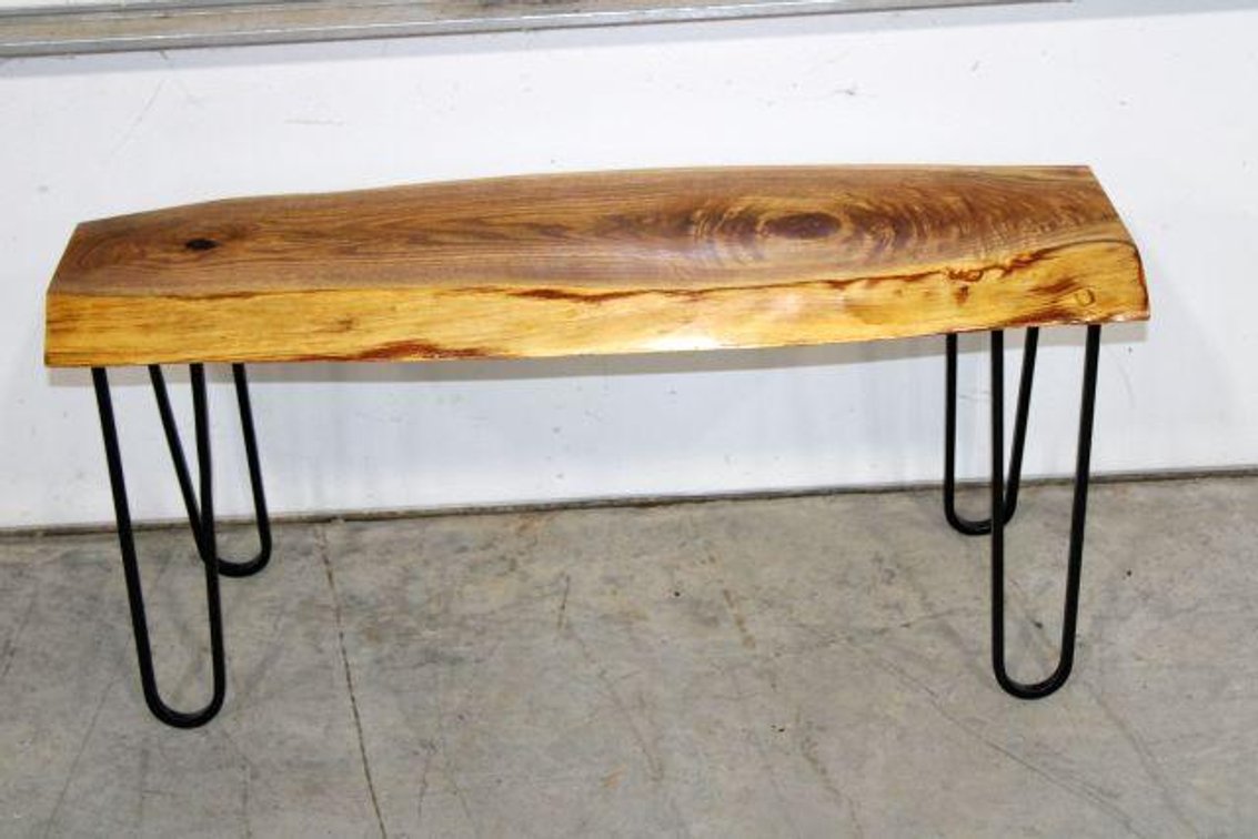 LIVE EDGE COFFEE WOOD BENCH/TABLE