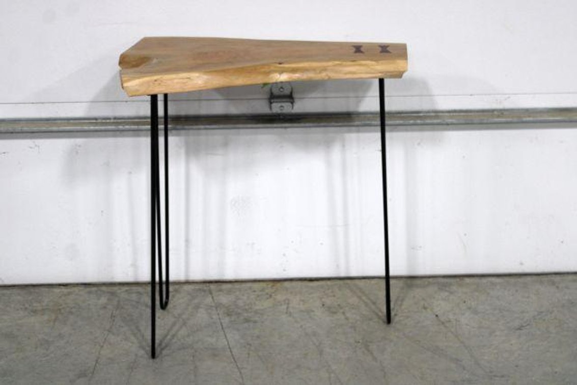 LIVE EDGE CHERRY CROTCH HALL TABLE