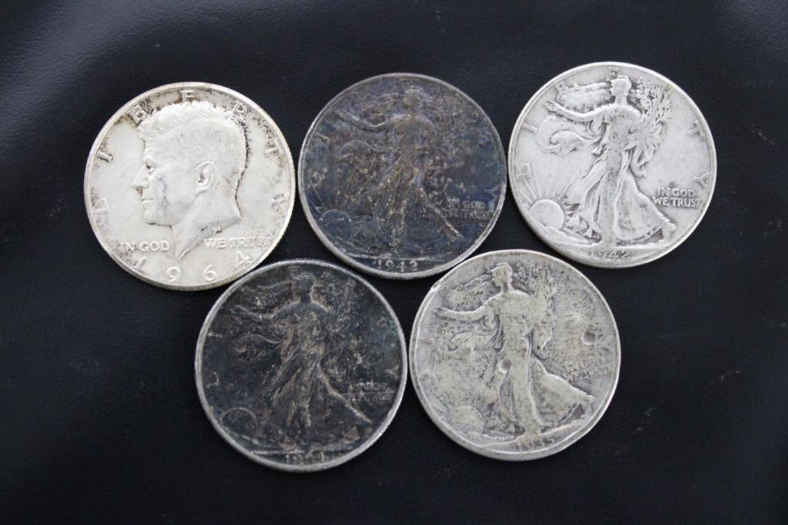 WALKING LIBERTY AND KENNEDY HALVES
