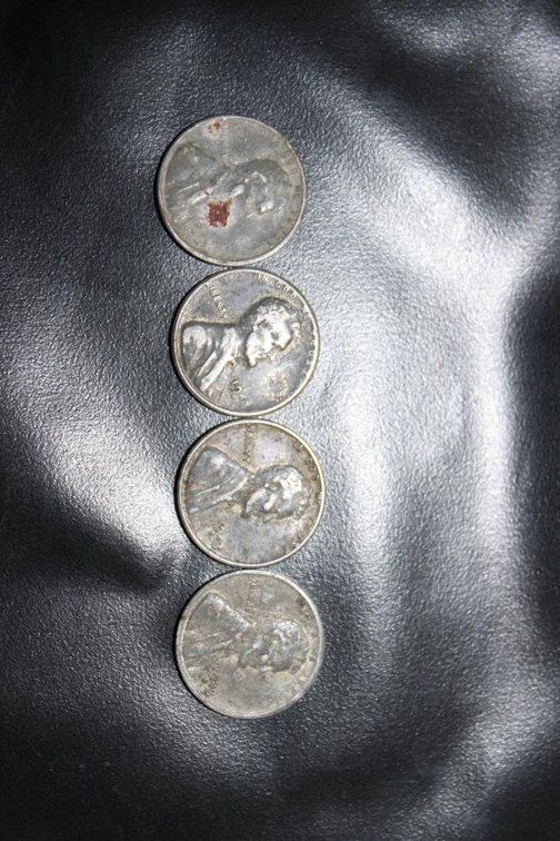 1943 STEEL PENNIES W/ MINT MARK