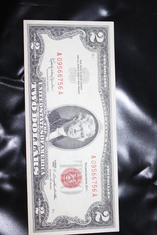 1963 $2 BILL RED STAMP