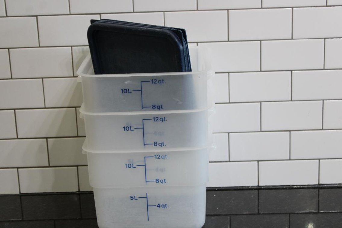 12QT STORAGE MEASURING CONTAINERS W/ LIDS
