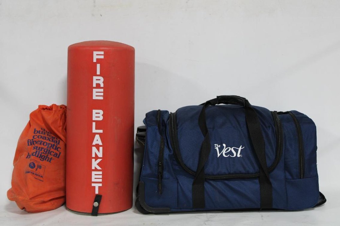 THE VEST BREATHING TREATMENT MACHINE, FIRE BLANKET, SURGICAL LIGHT