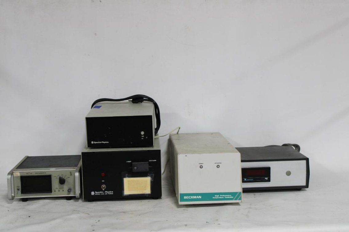 SPECTRA PHYSICS AIR PURGE, CRYOTHERMOMETER, BECKMAN HIGH PERFORMANCE TEMPATURE CONTROLLER, ETC