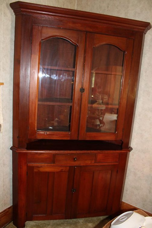 ANTIQUE CORNER CUPBOARD