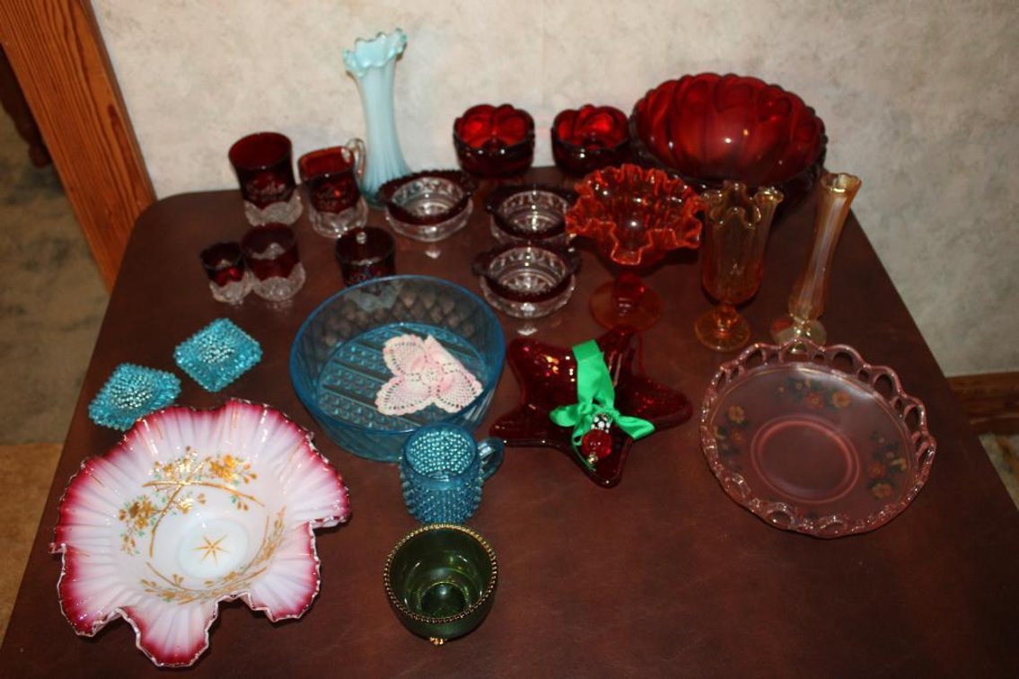 DEPRESSION GLASSWARE, ETC