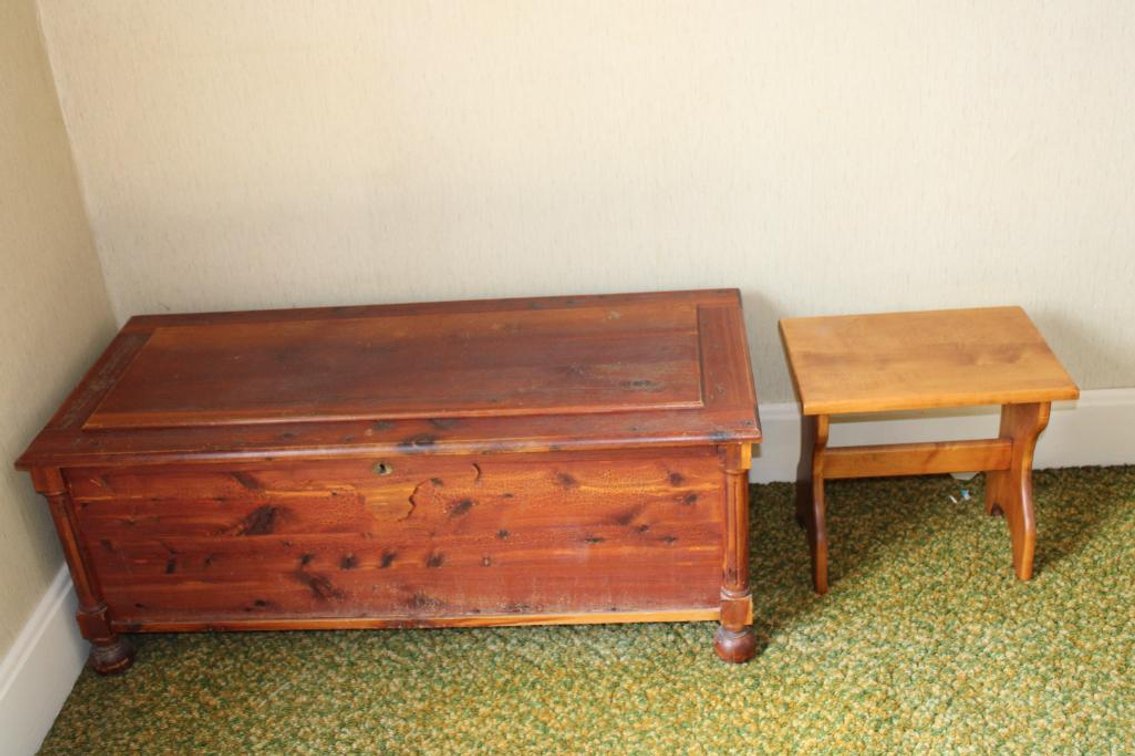 CHEST AND STOOL