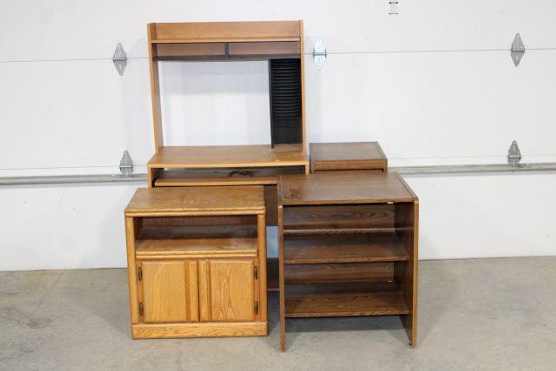 ENTERTAINMENT CENTER, FILING CABINET, NIGHT STANDS