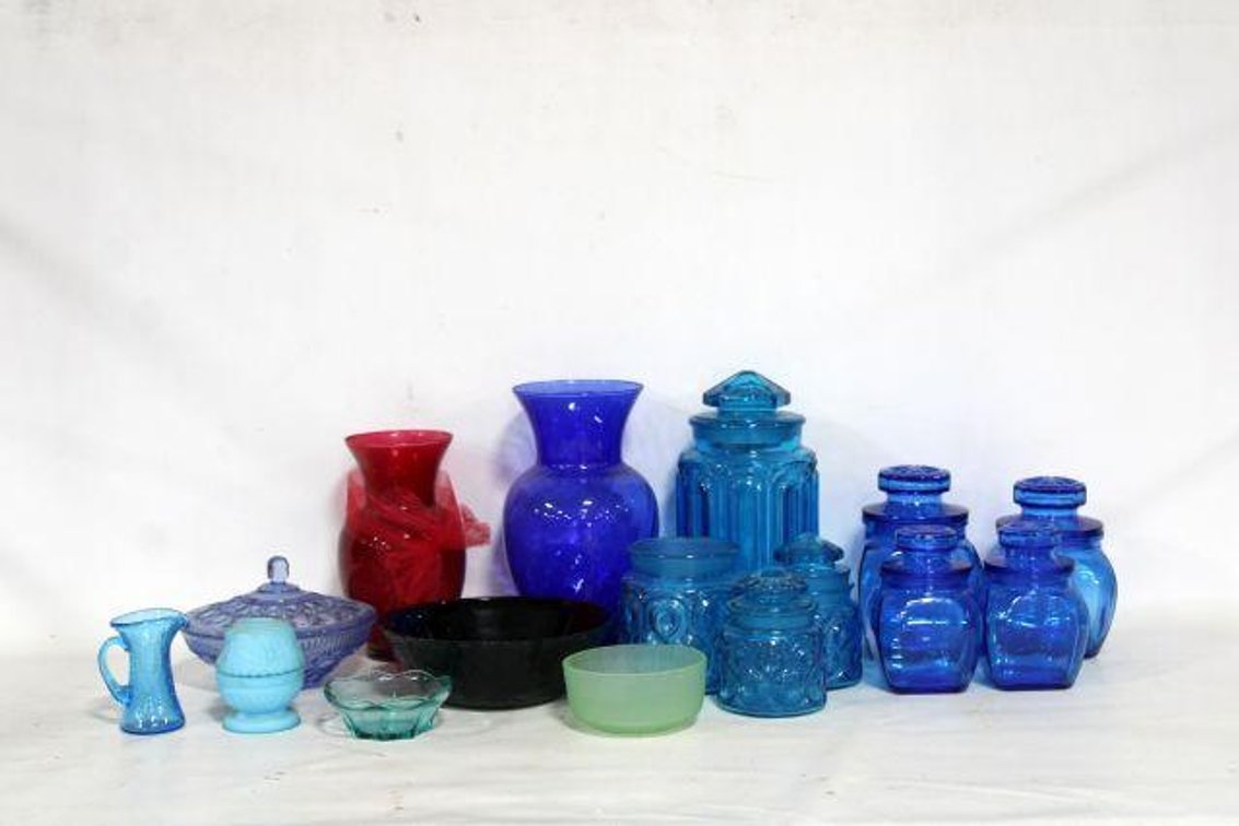 BLUE GLASSWARE
