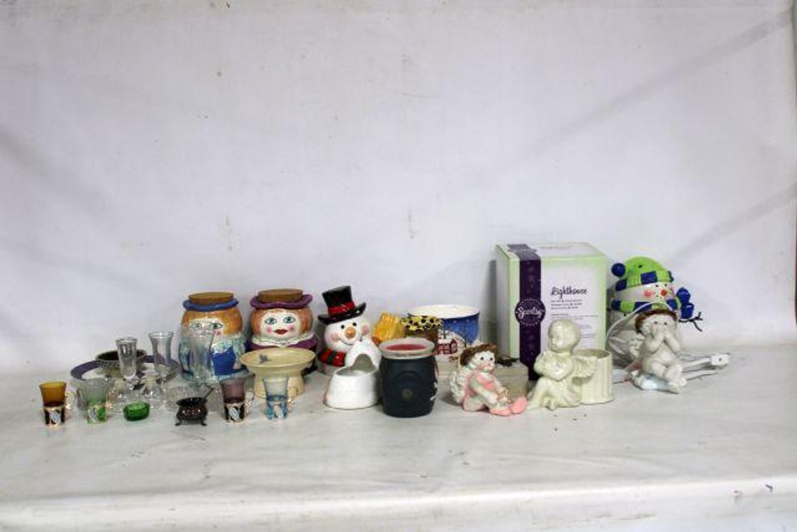 WAX BURNER, CANDY JARS, ETC