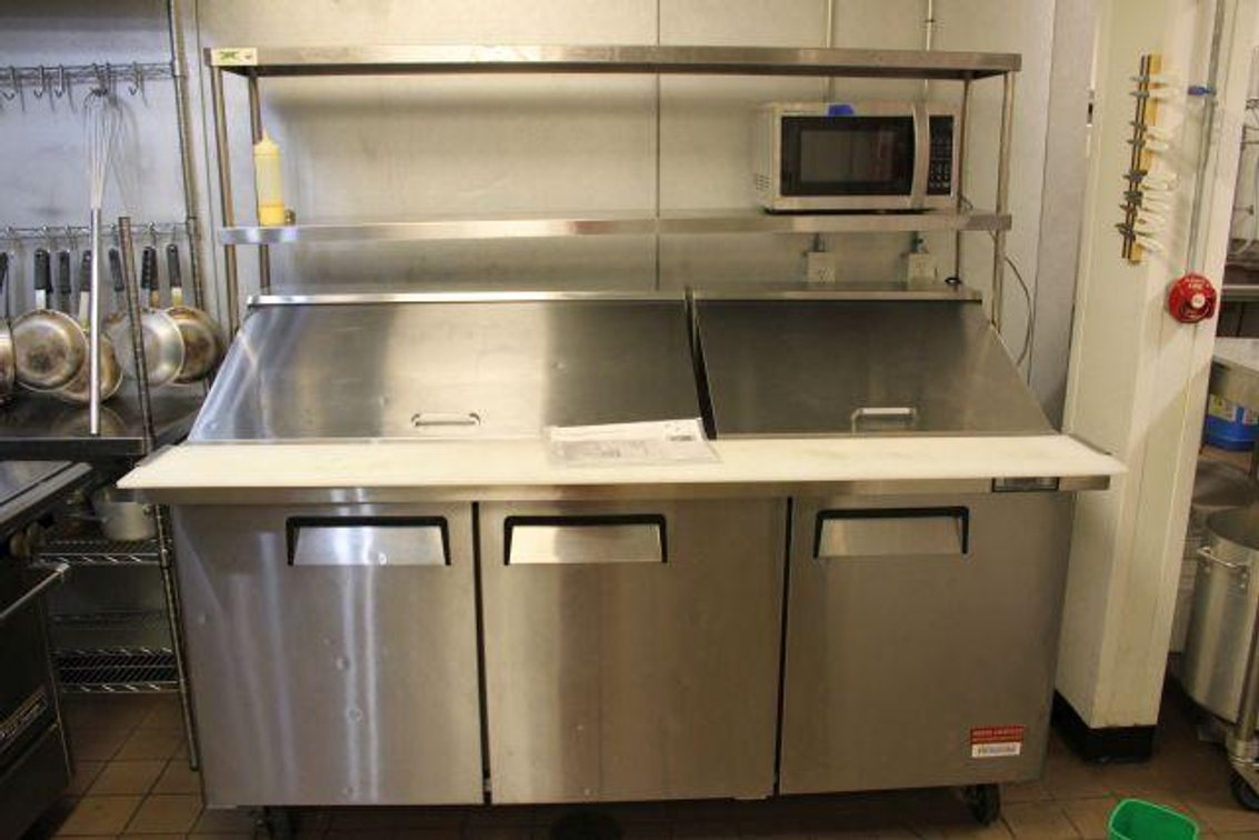 MEGA TOP REFRIGERATOR W/ CUTTING BOARD INSERT 