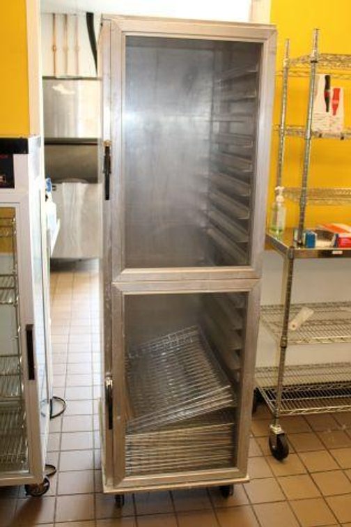 LOCKWOOD BREAD CABINET ON CASTERS 