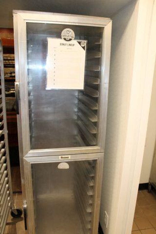 ROLLING LOCKWOOD BREAD CABINET 