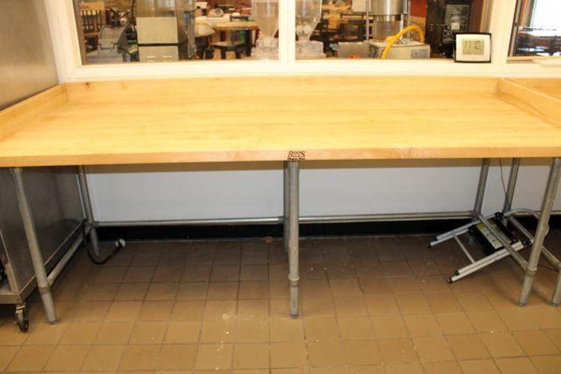 BOOS LOCK BUTCHER BLOCK TABLE