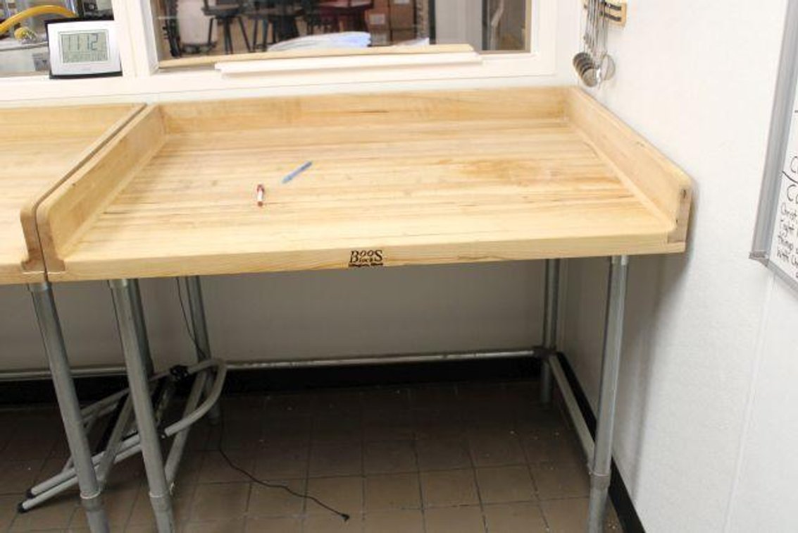 BOOS LOCK BUTCHER BLOCK TABLE