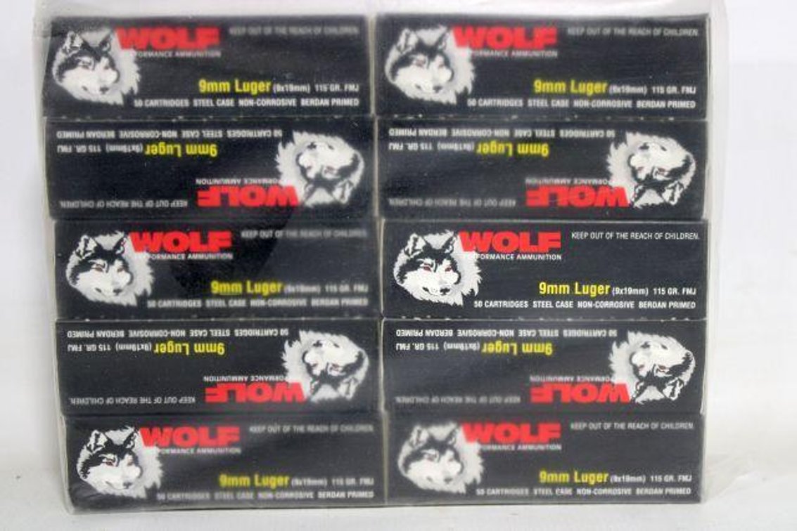 500 ROUNDS WOLF 9MM