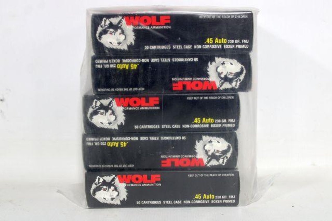 250 ROUNDS WOLF .45 AUTO AMMO
