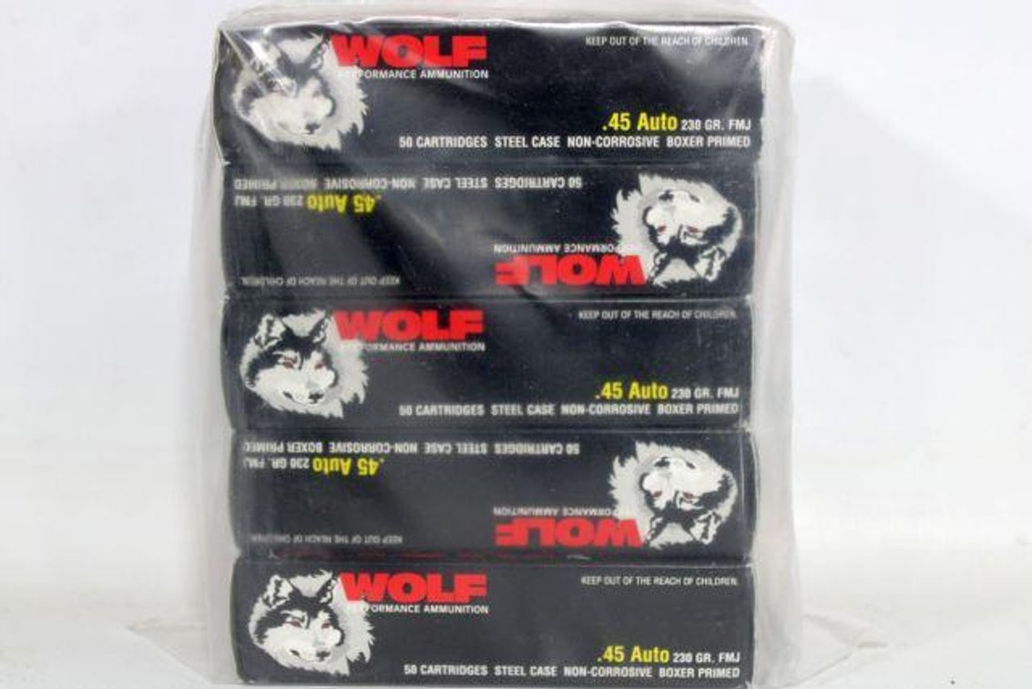 250 ROUNDS WOLF .45 AUTO AMMO