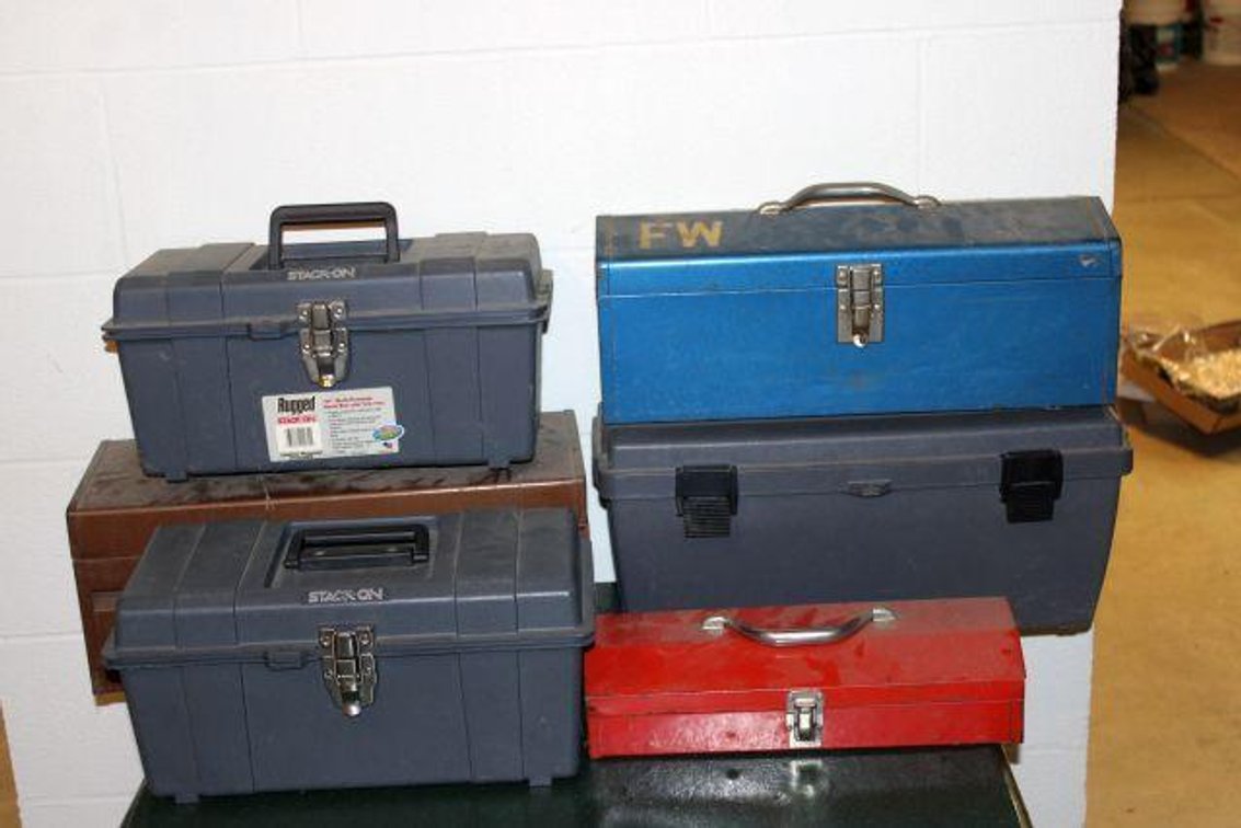 TOOL BOXES AND VARIOUS TOOLS
