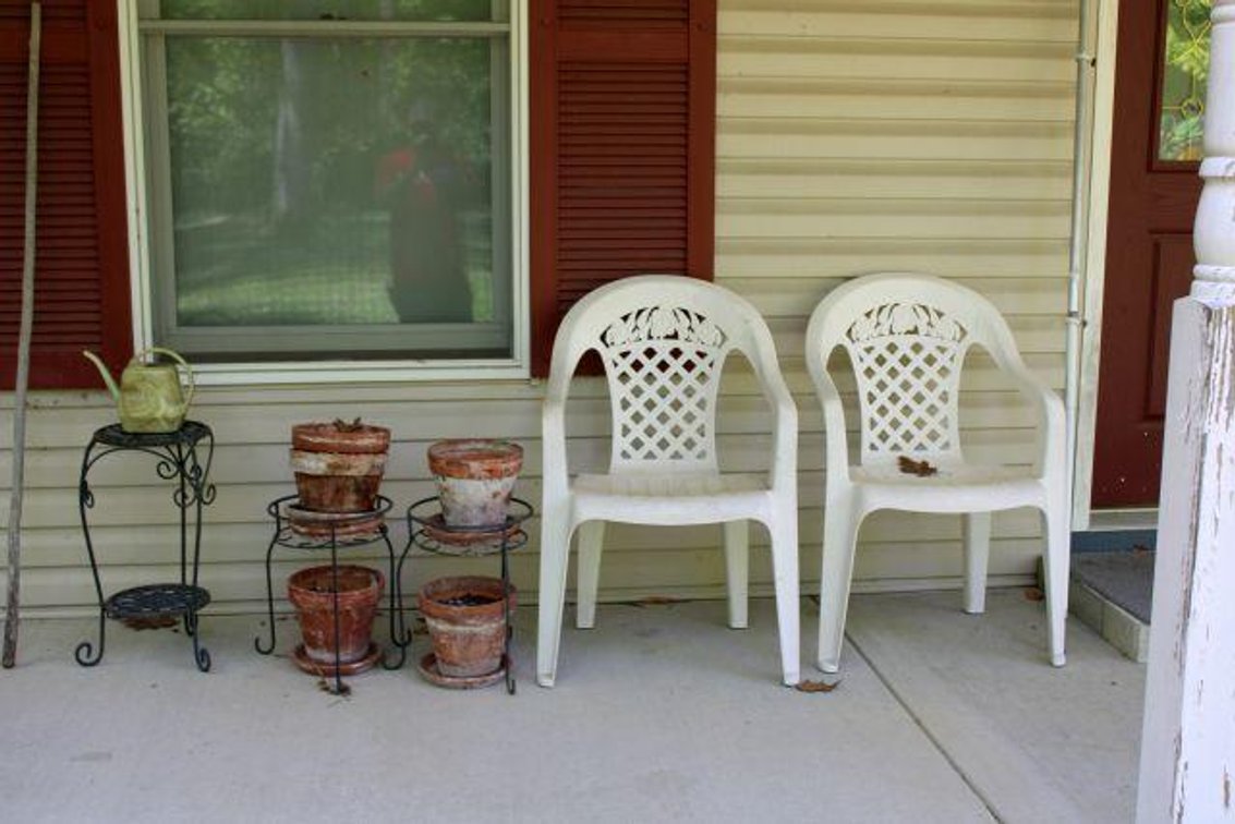 PLANT STANDS, POTS, CHAIRS