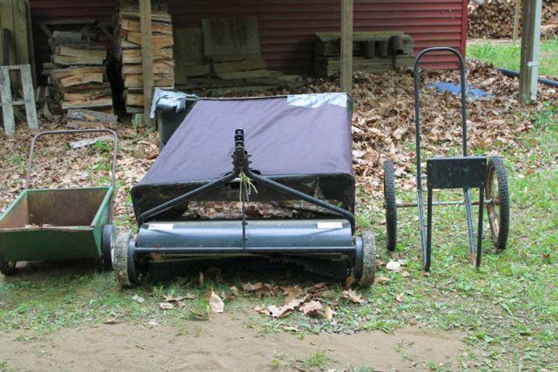 LAWN SWEEPER, WAGON, FIREWOOD DOLLY