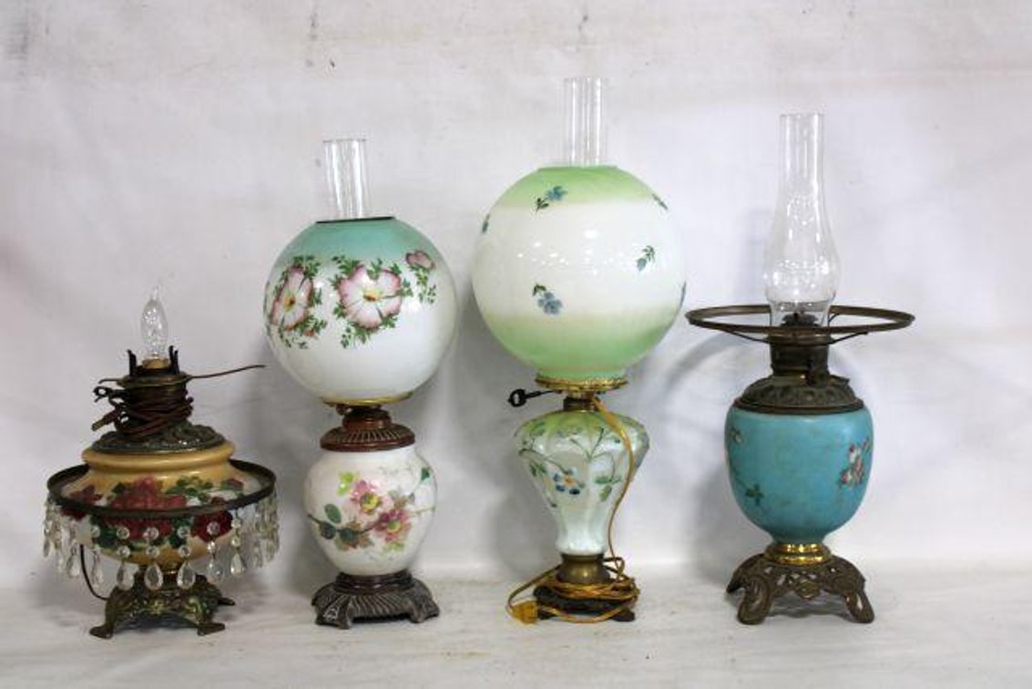  VINTAGE PAINTED LAMPS