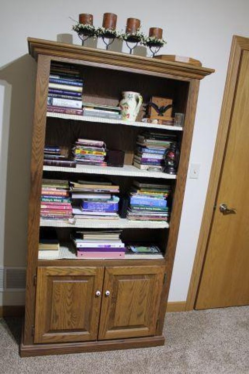 BOOK SHELF AND CONTENTS 