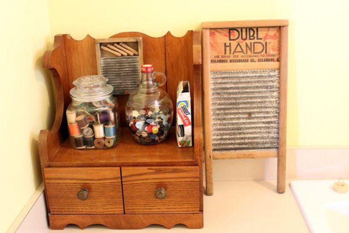WASHBOARD, CLOTHES PENS, ETC