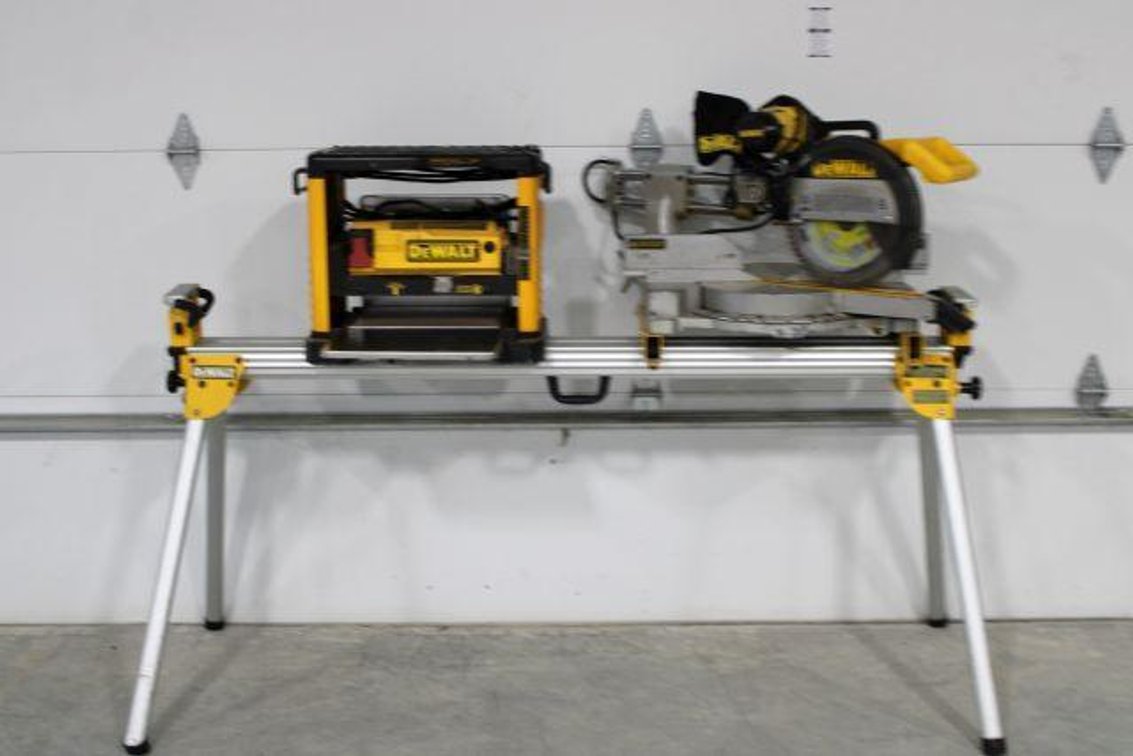 DEWALT MITER SAW AND PLANER W/ STAND