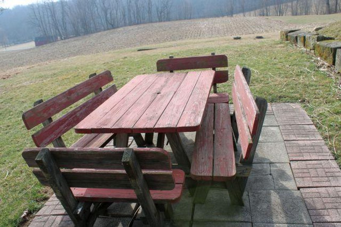 PICNIC TABLE AND BENCHES