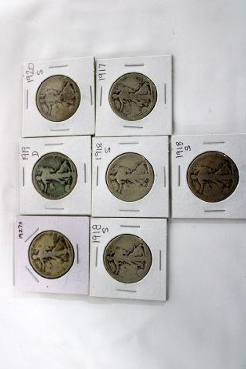 WALKING LIBERTY HALF DOLLARS