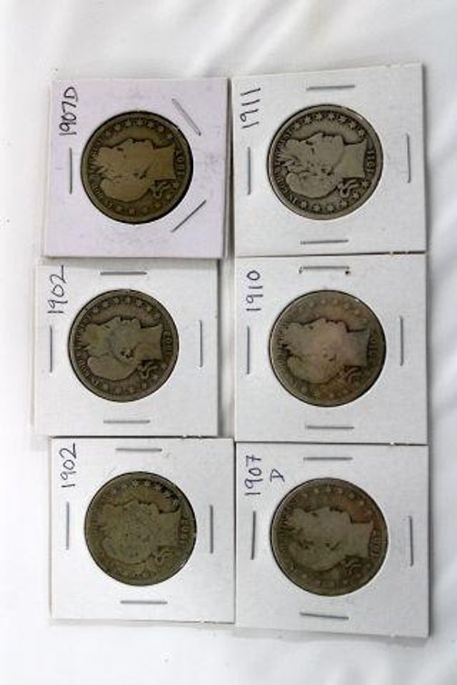 BARBER HALF DOLLARS 