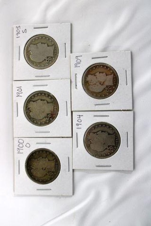 BARBER HALF DOLLARS 