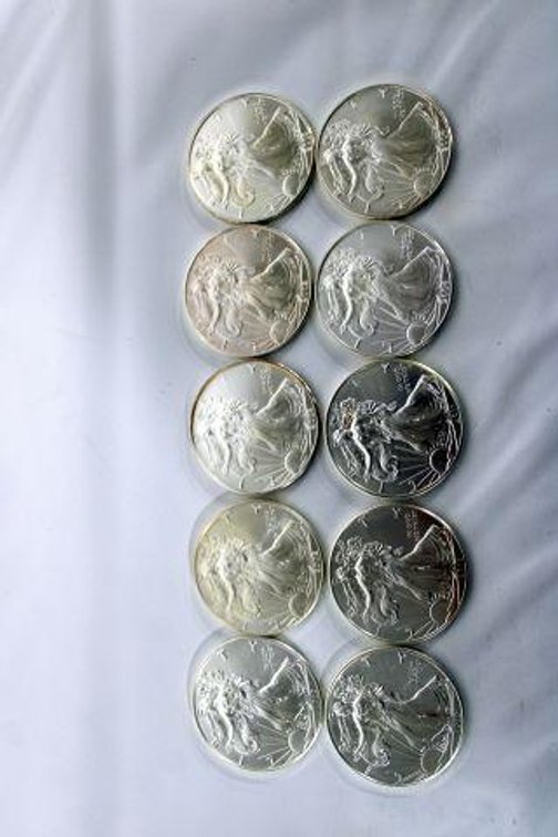SILVER AMERICAN EAGLE DOLLARS 