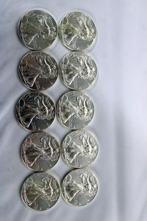 2014 SILVER AMERICAN EAGLE DOLLARS 