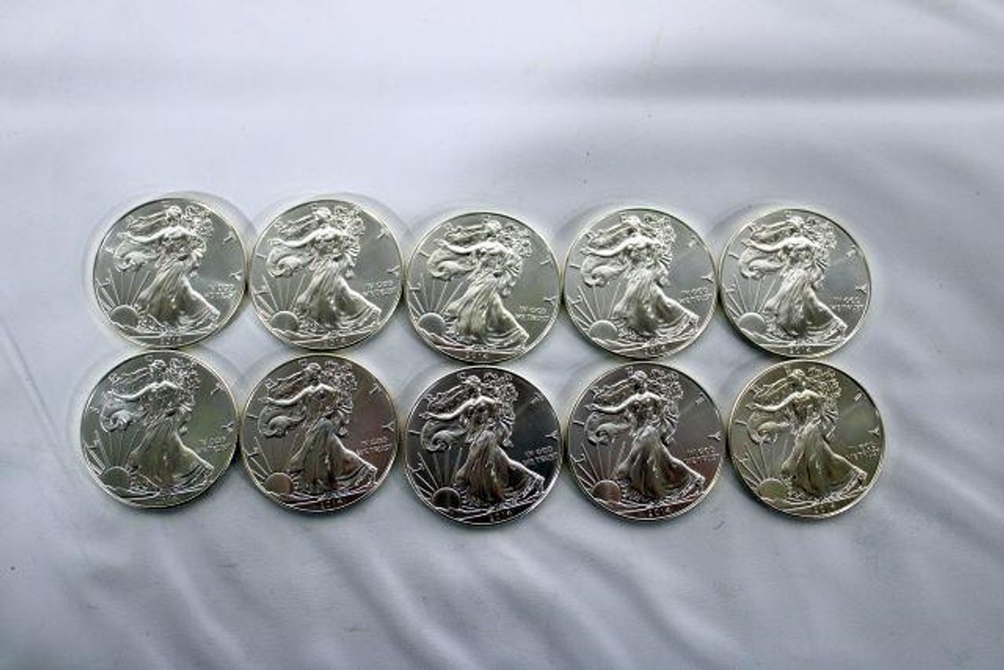 2014 SILVER AMERICAN EAGLE DOLLARS 