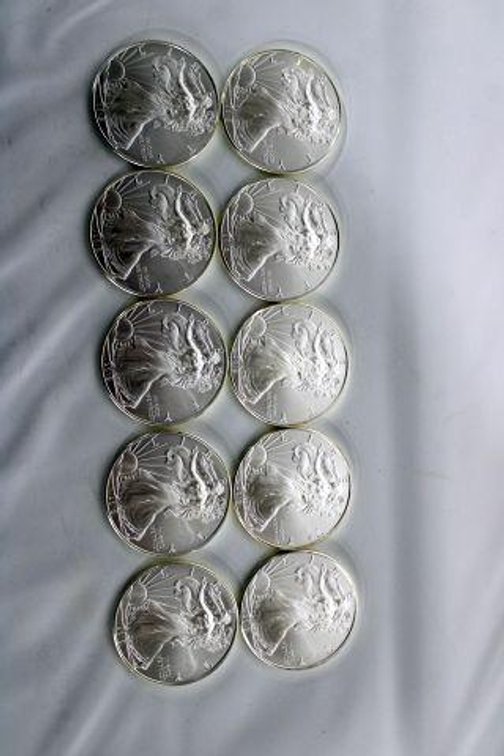 2010 SILVER AMERICAN EAGLE DOLLARS 