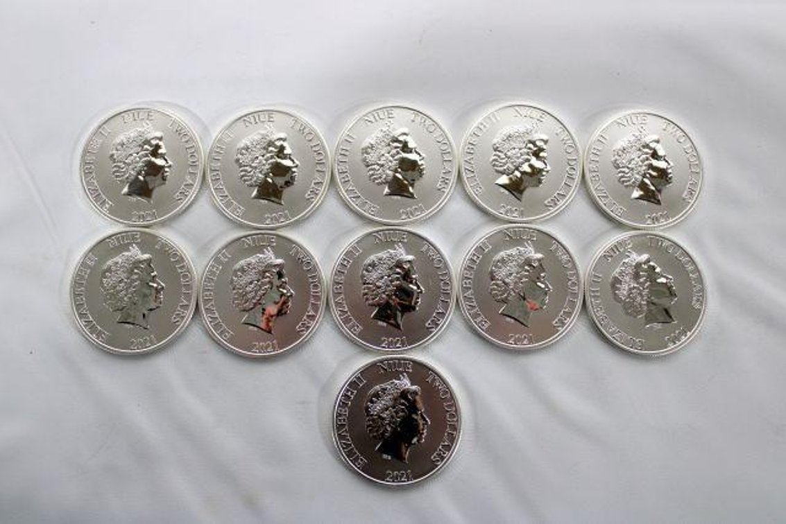 2021 NIUE 2 DOLLAR SILVER STAR WARS COINS 
